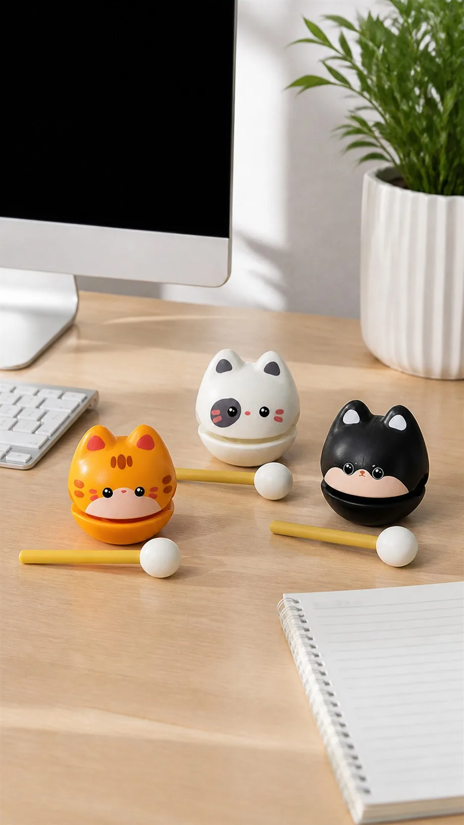 Cartoon Wooden Fish Desk Figurine product detail 6