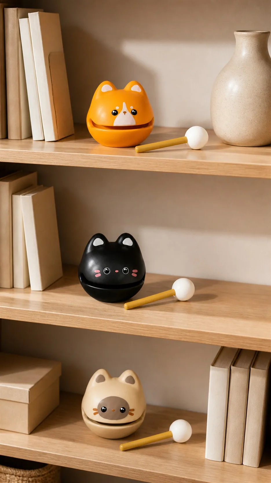 Cartoon Wooden Fish Desk Figurine product detail 7