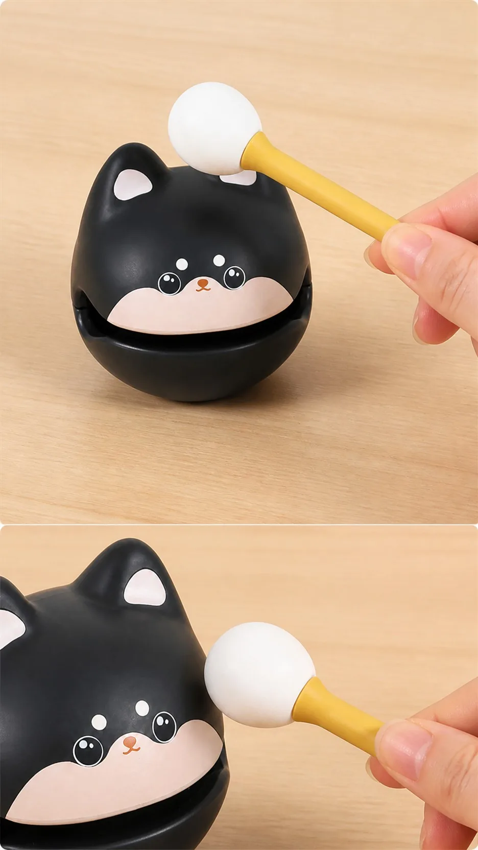 Cartoon Wooden Fish Desk Figurine product detail 8