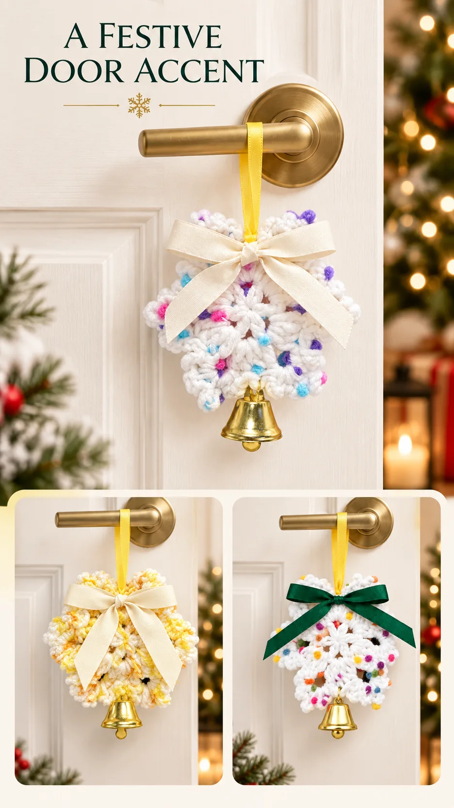 Christmas Snowflake and Bell Hanging Ornaments for Doors and Cars product detail 6