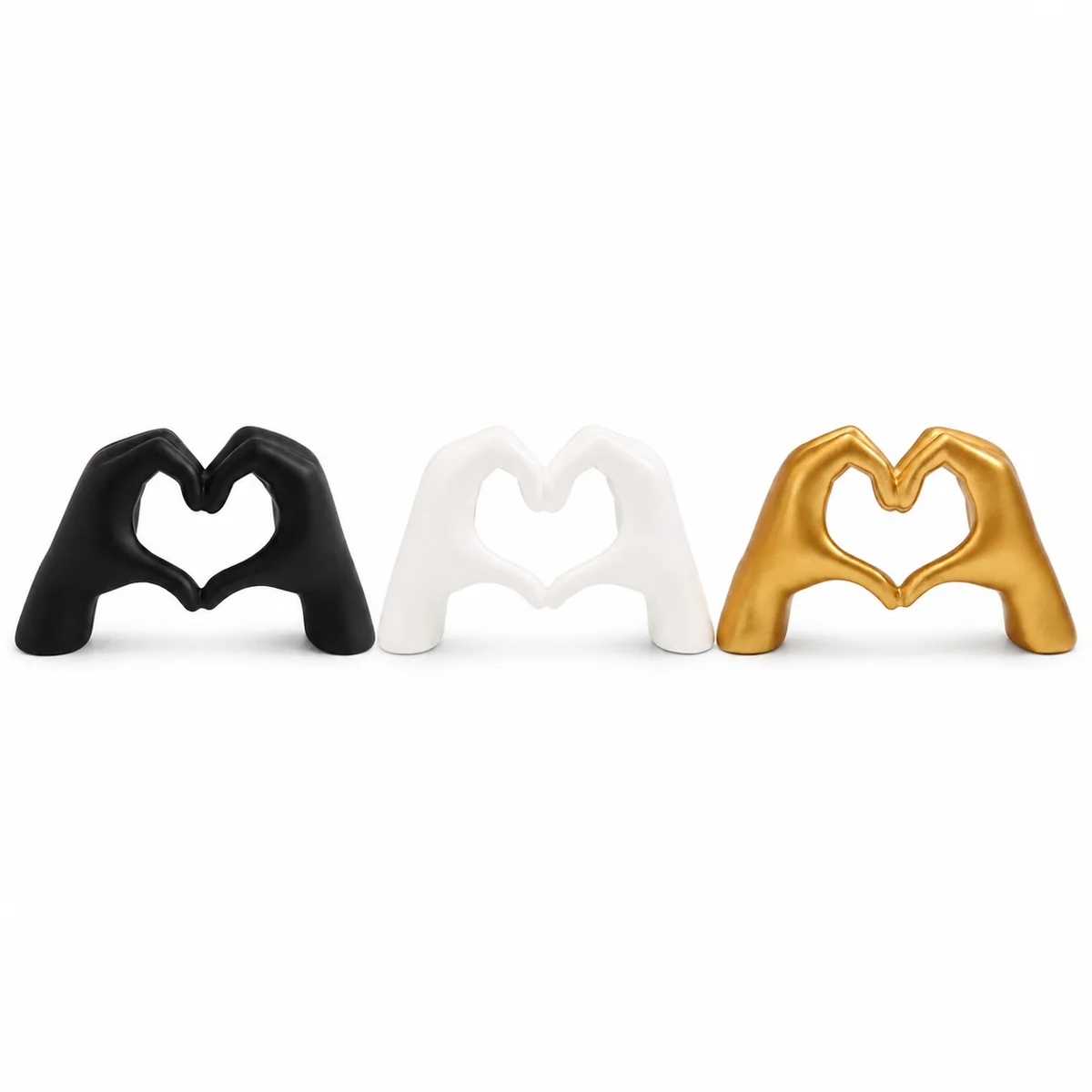 Heart-in-Hands Resin Sculpture
