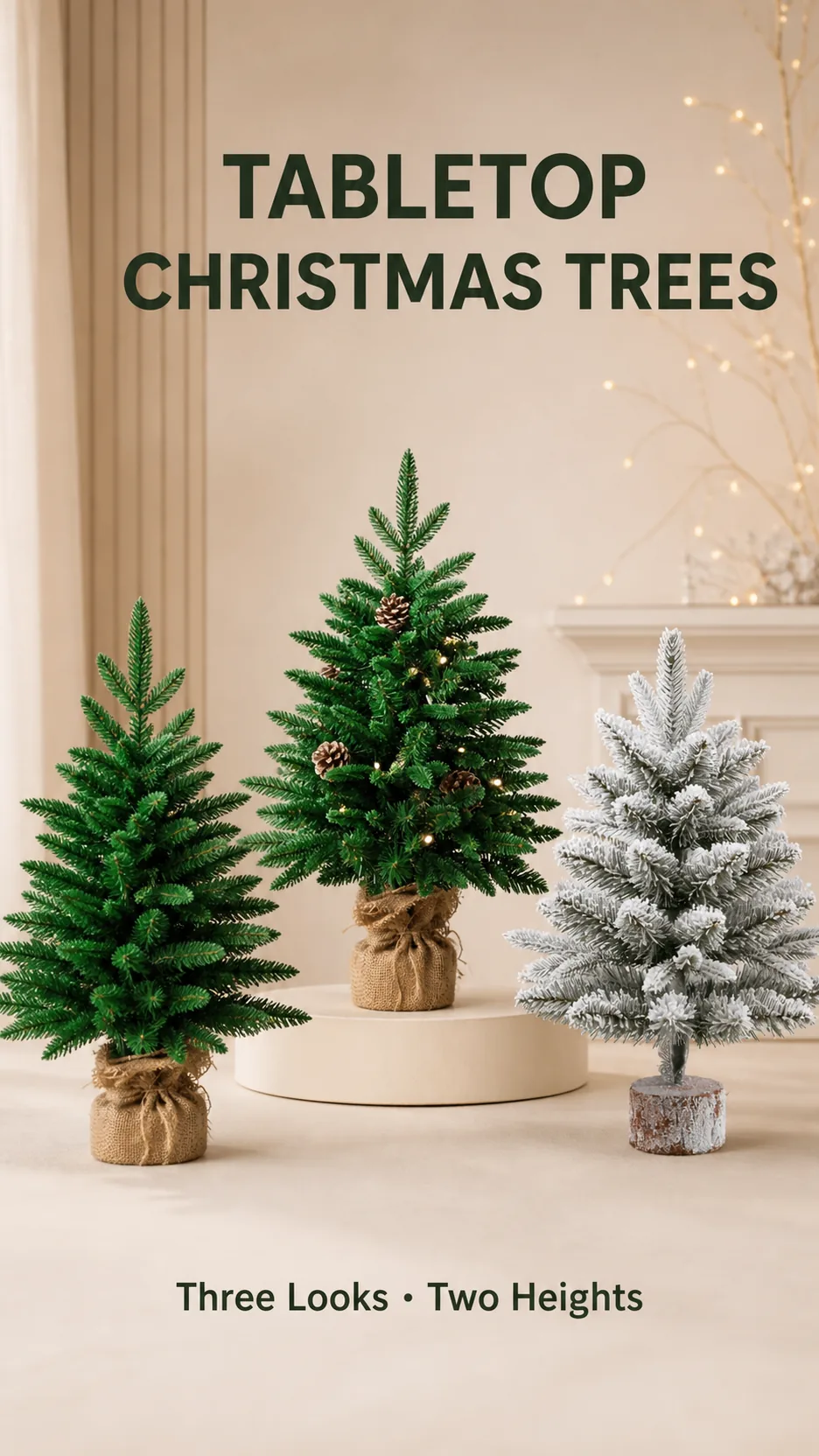 Green Cedar Tabletop Christmas Trees product detail 1