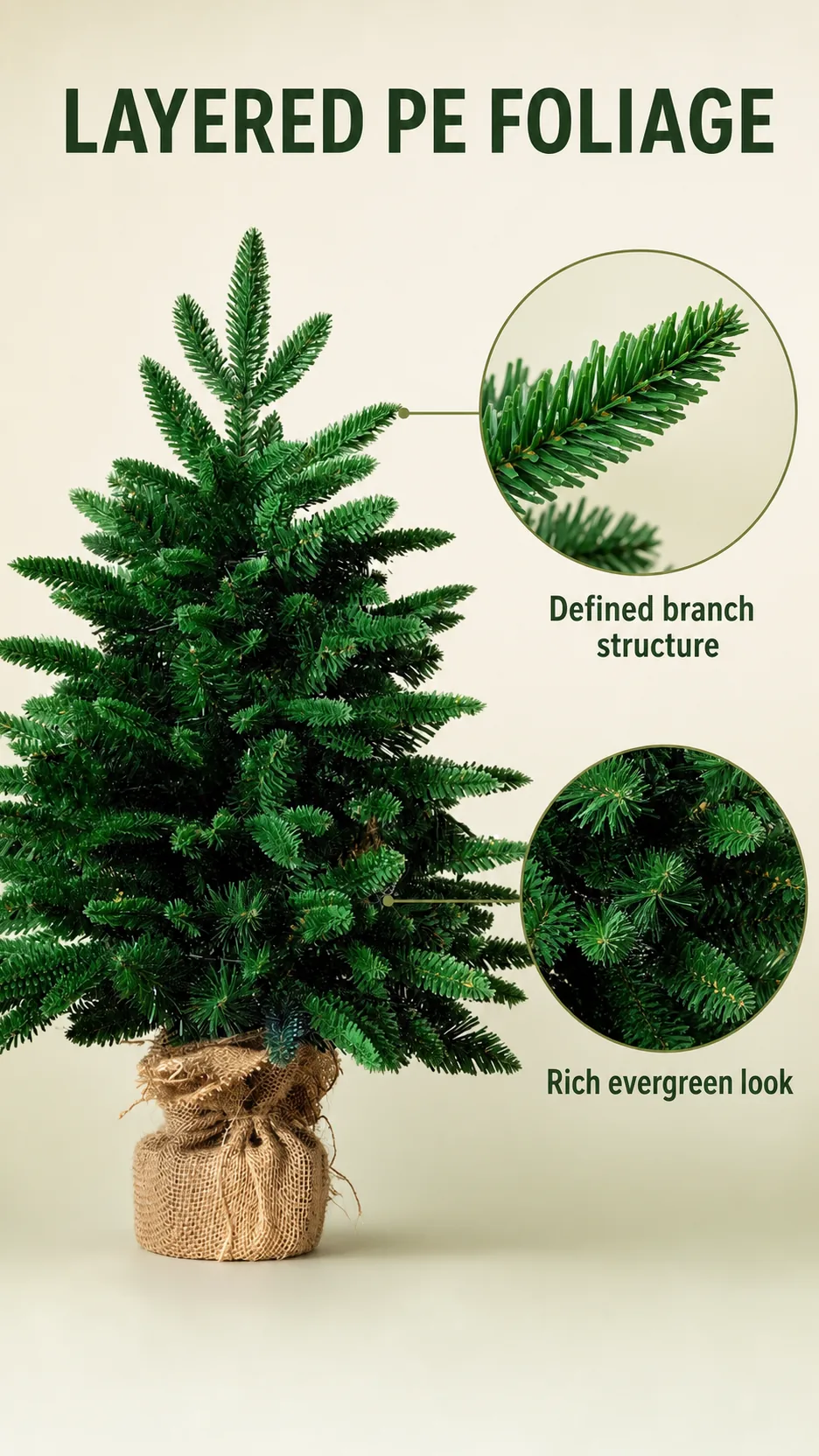 Green Cedar Tabletop Christmas Trees product detail 2