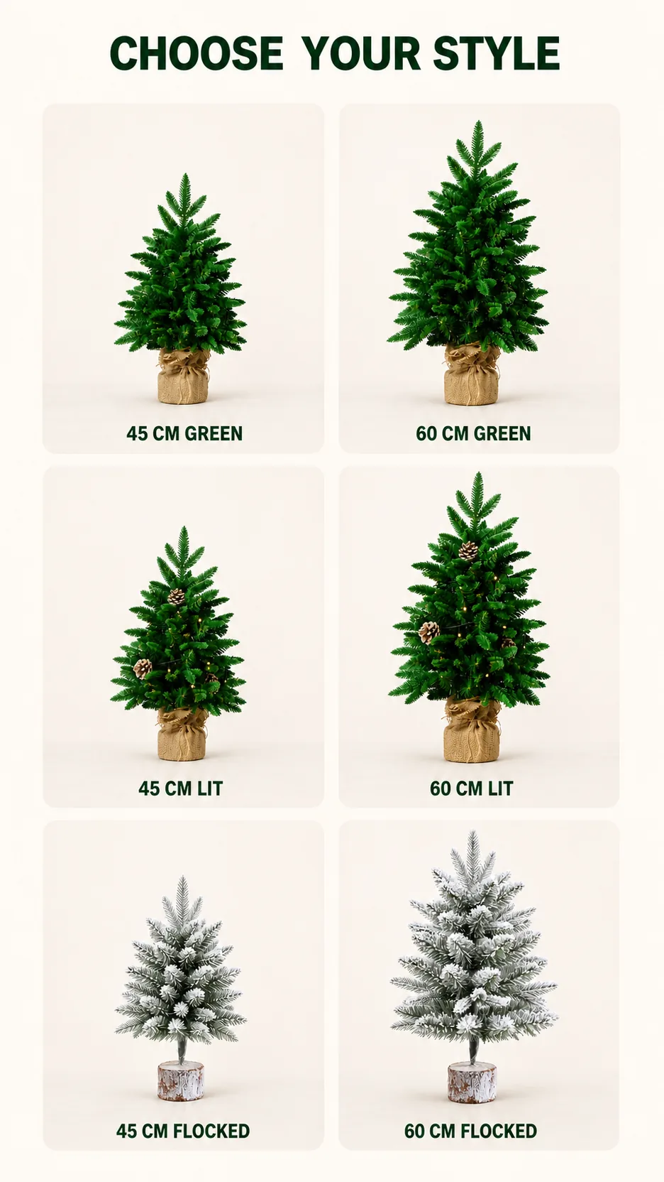 Green Cedar Tabletop Christmas Trees product detail 5