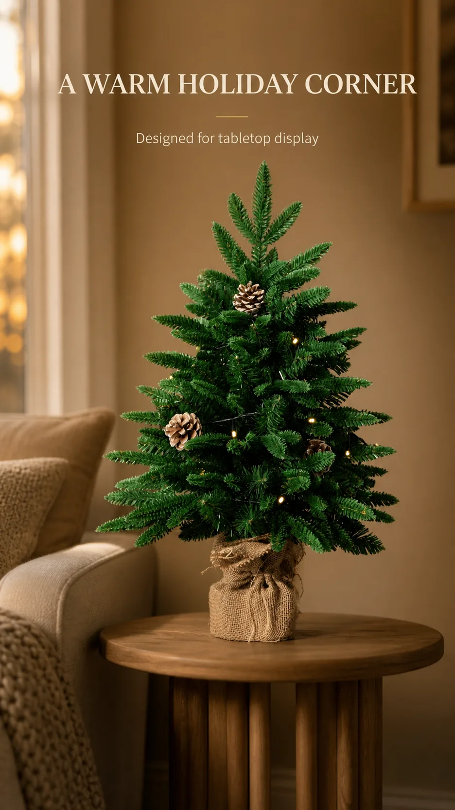 Green Cedar Tabletop Christmas Trees product detail 6