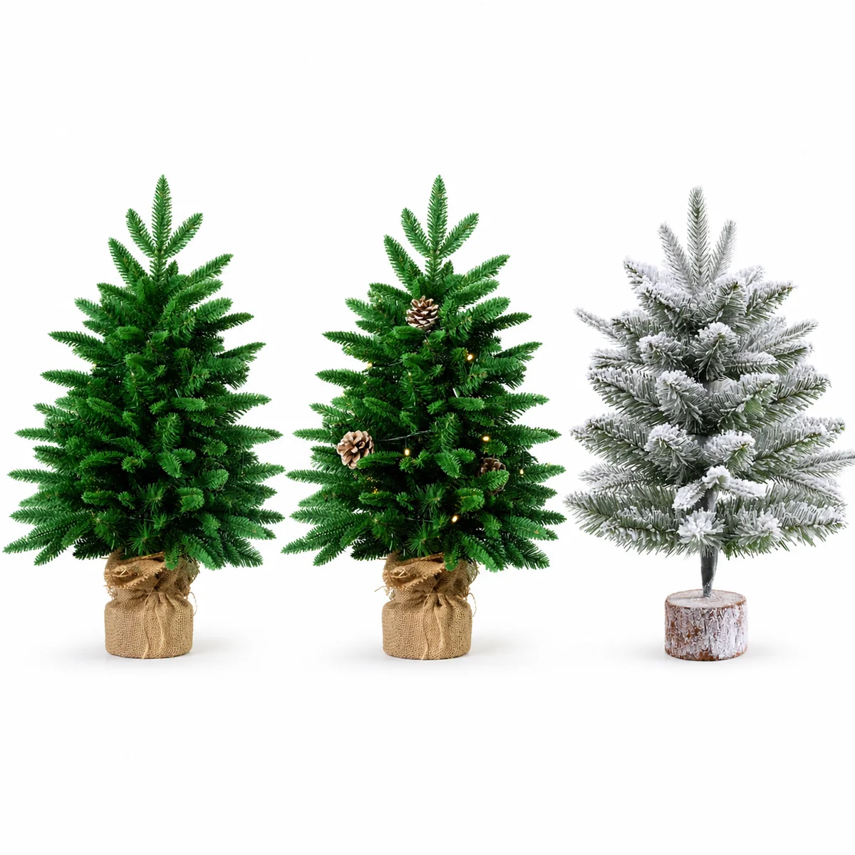 Green Cedar Tabletop Christmas Trees