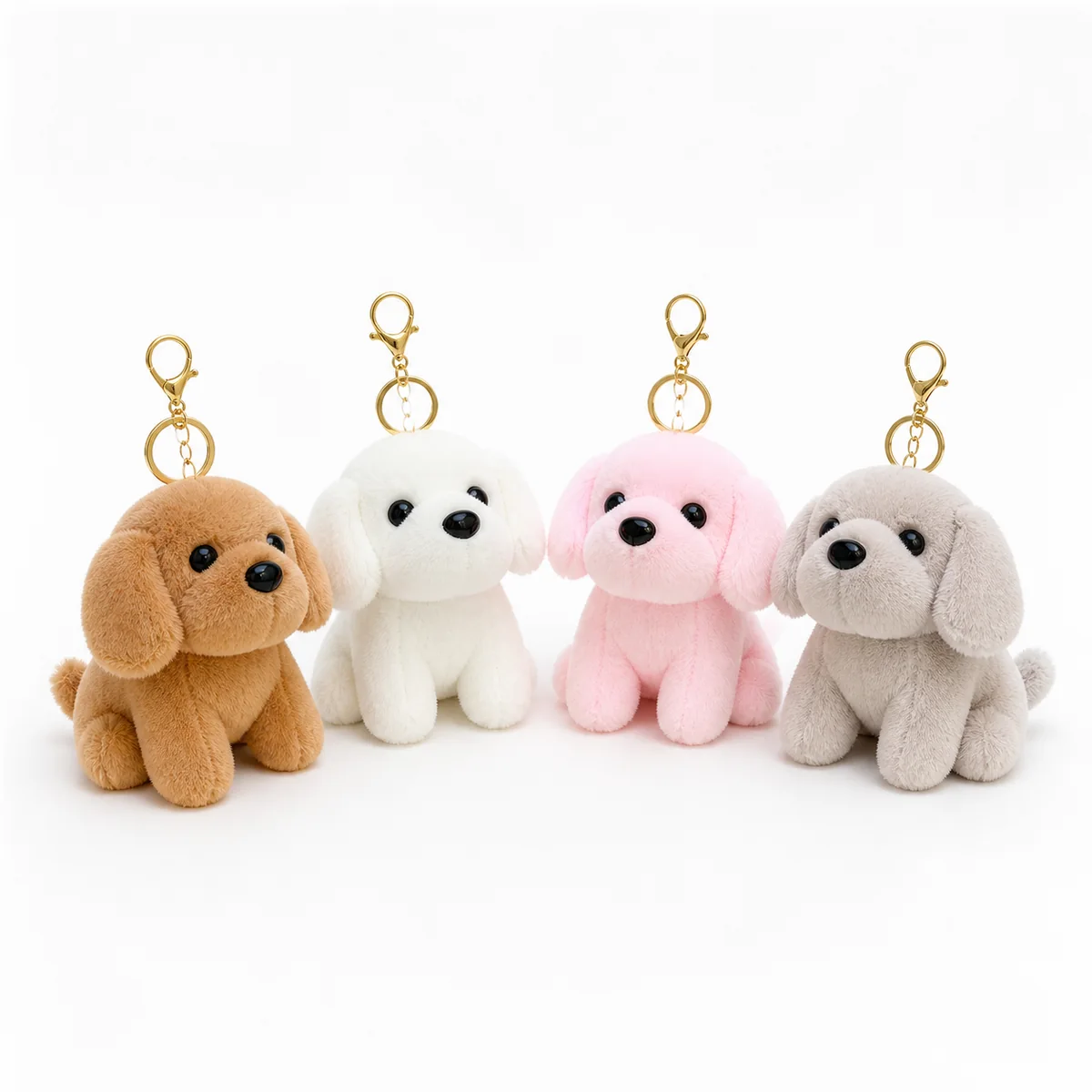Plush Puppy Keychains