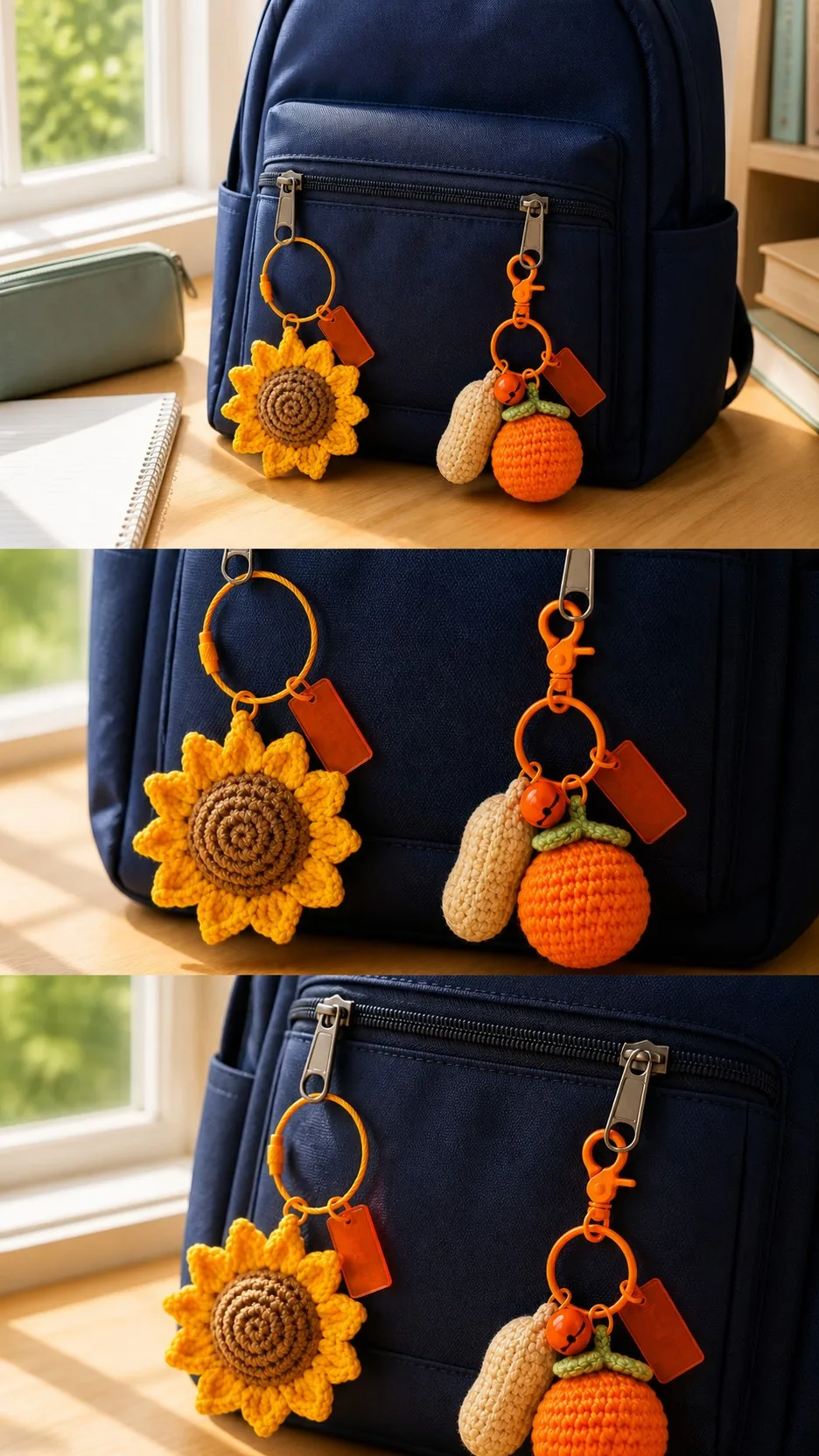 Sunflower and Fruit Plush Keychains product detail 6