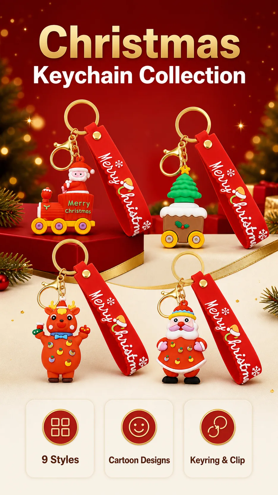 Christmas Character Keychain Collection product detail 1