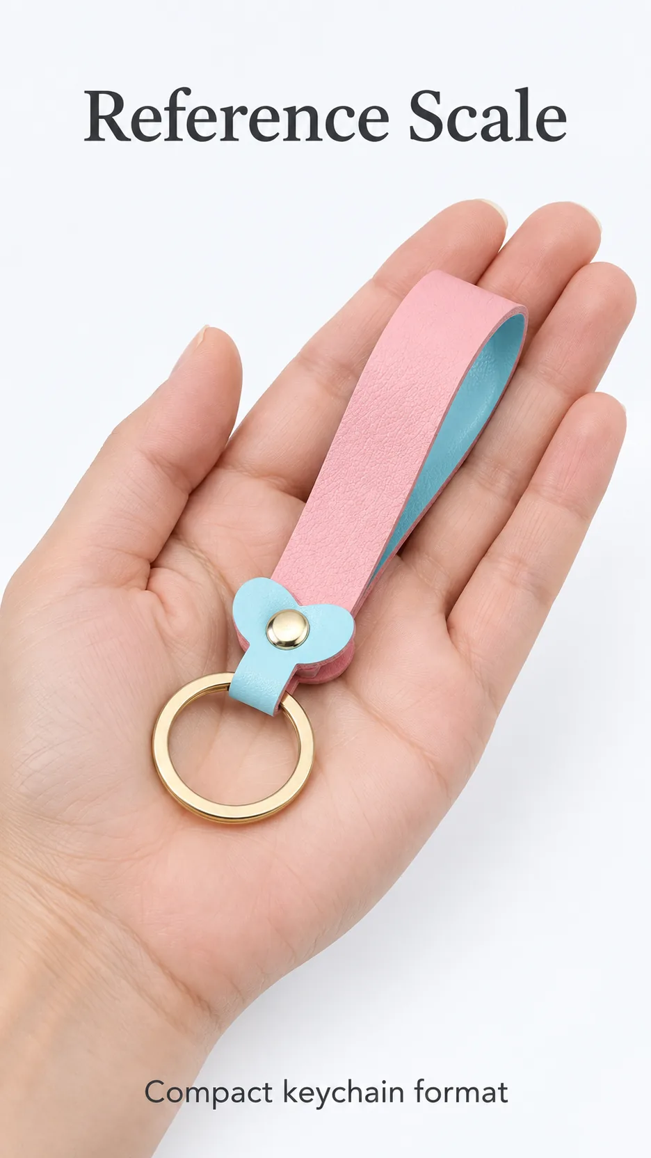 Heart-shaped leather keys to a couple's key-chain bag with a stylish car key button. product detail 4
