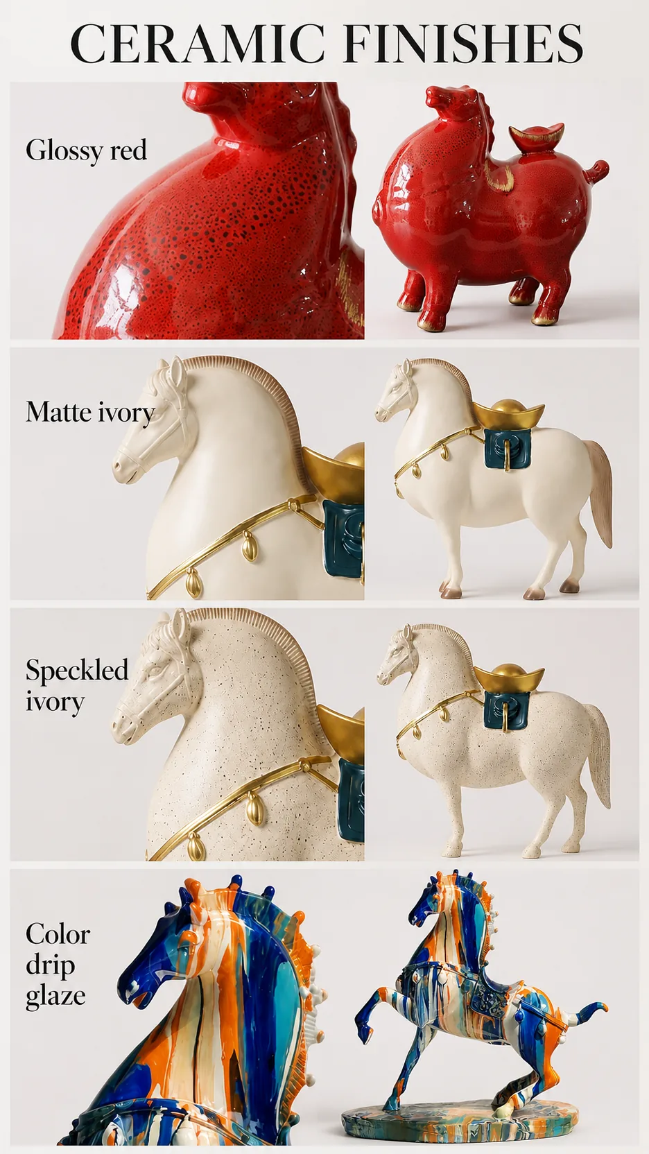 Handcrafted Ceramic Tang Horse Figurines product detail 2