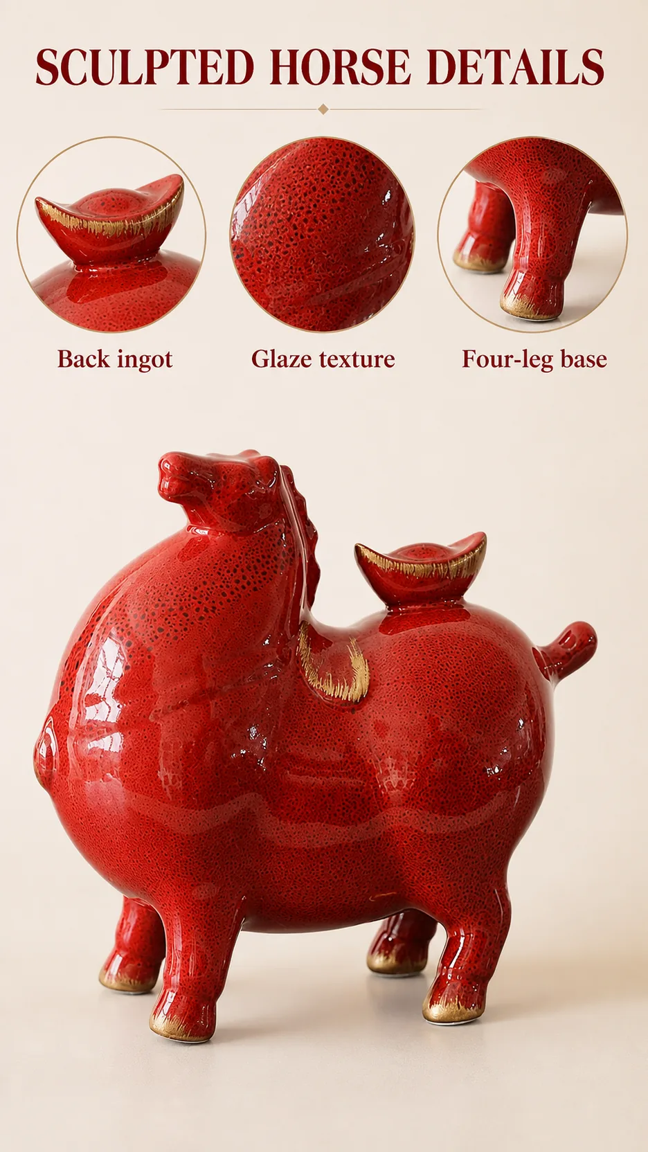 Handcrafted Ceramic Tang Horse Figurines product detail 3