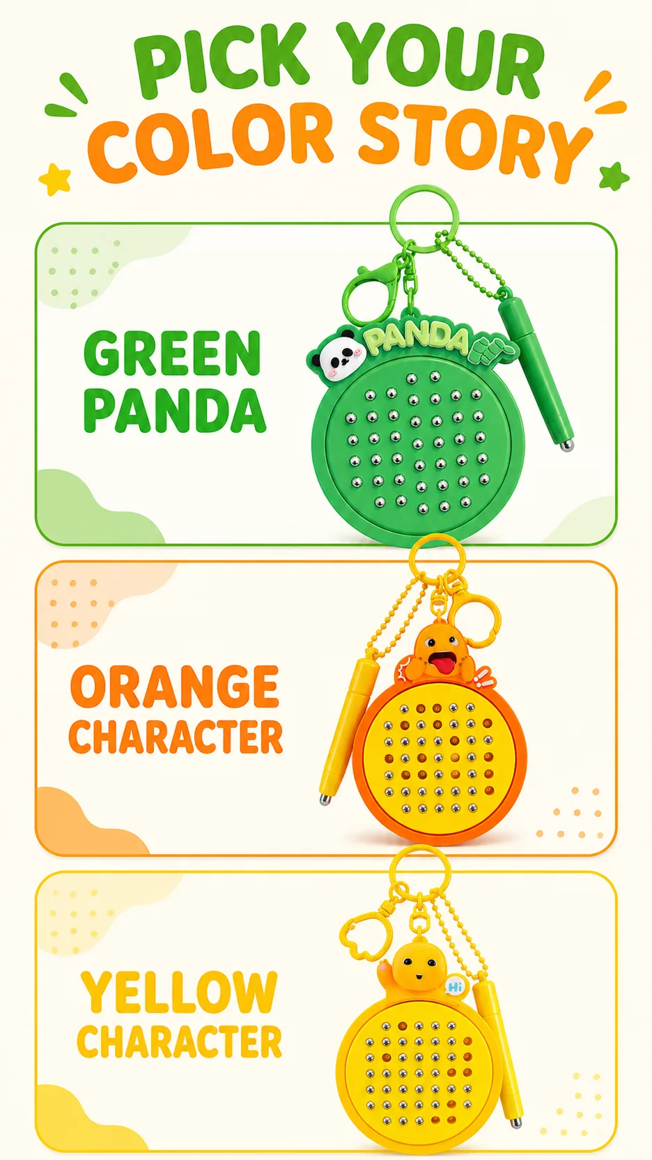 Magnetic Bead Maze Panda Keychains product detail 5
