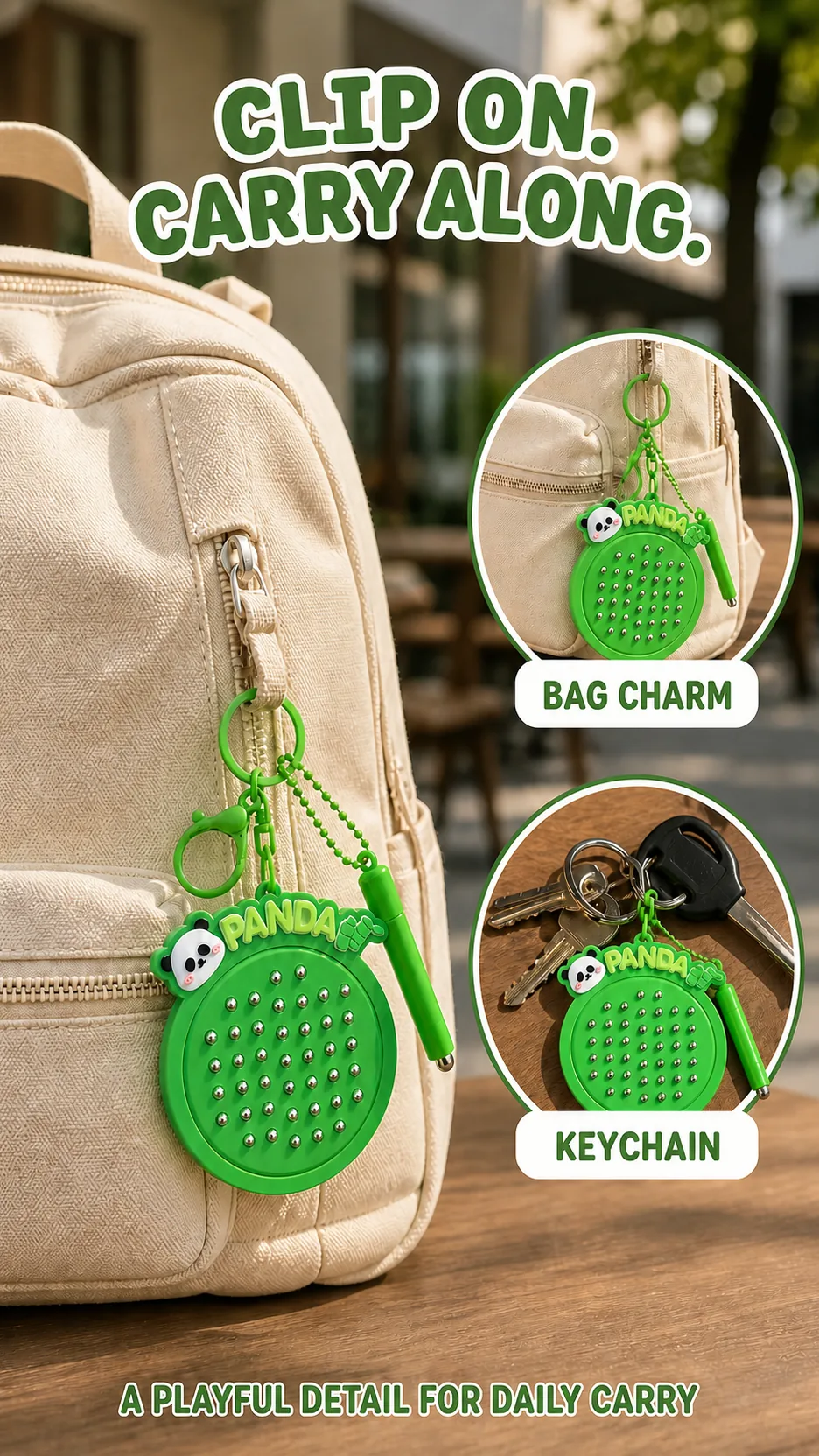 Magnetic Bead Maze Panda Keychains product detail 6