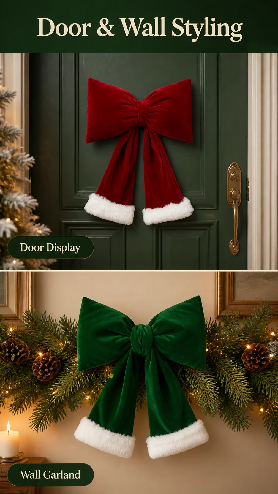 Plush Christmas Bow Ornaments product detail 7