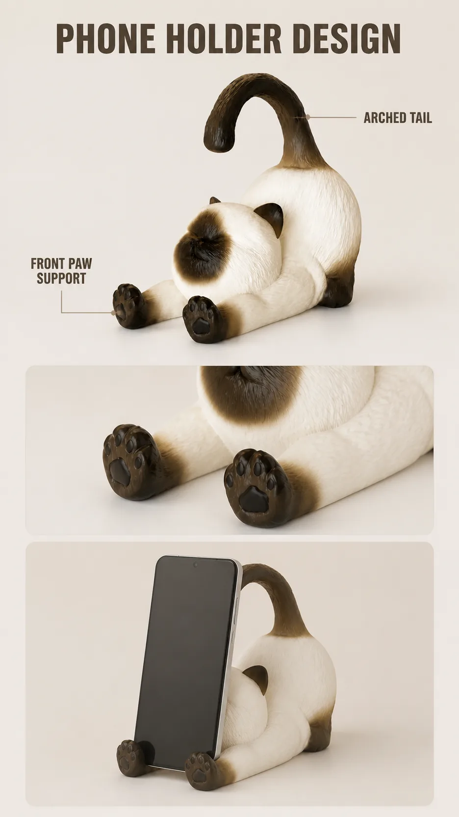 Siamese Cat Phone and Tablet Stand product detail 3