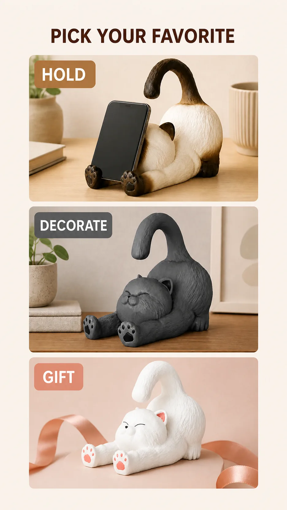 Siamese Cat Phone and Tablet Stand product detail 8
