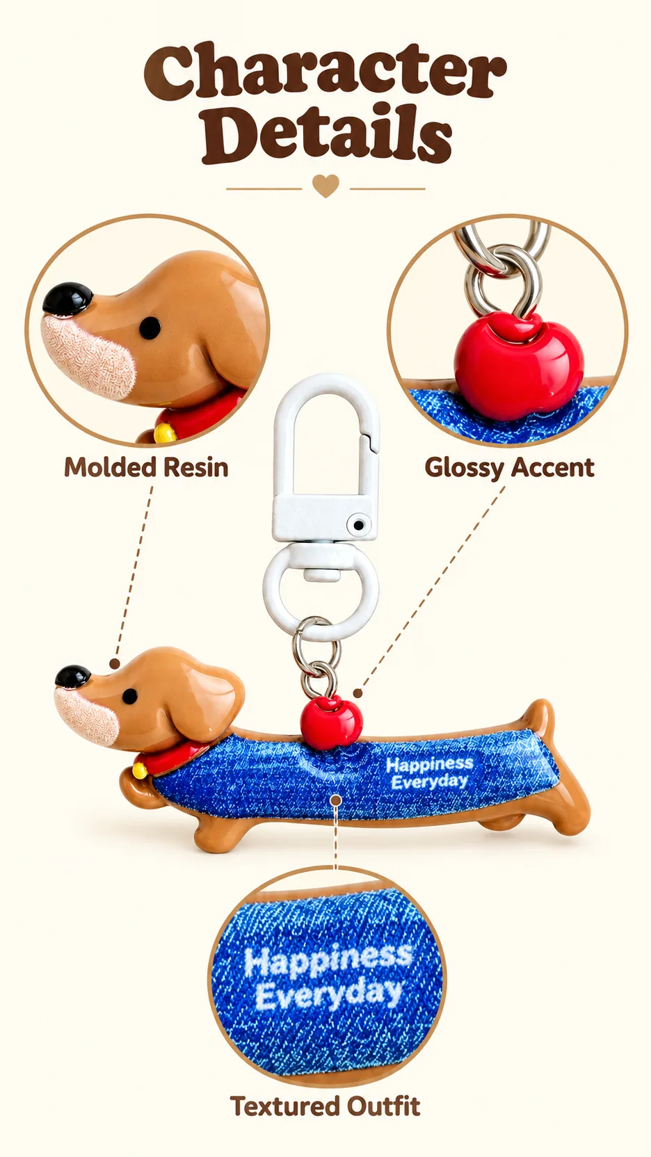 The Korean-style salami pup with the idea of a little cat and pup pup bag with the key buttons on his hair. product detail 2