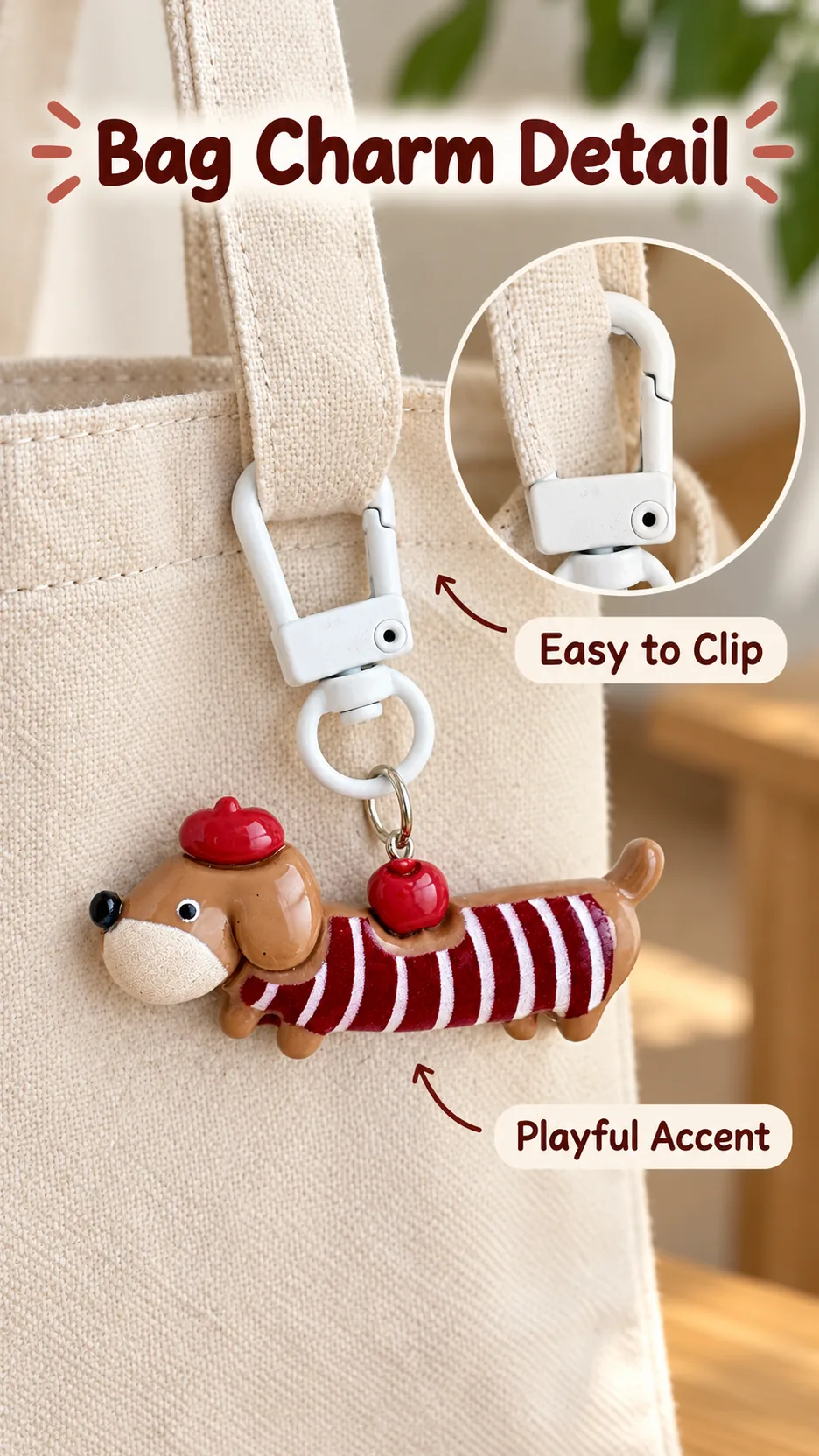 The Korean-style salami pup with the idea of a little cat and pup pup bag with the key buttons on his hair. product detail 6