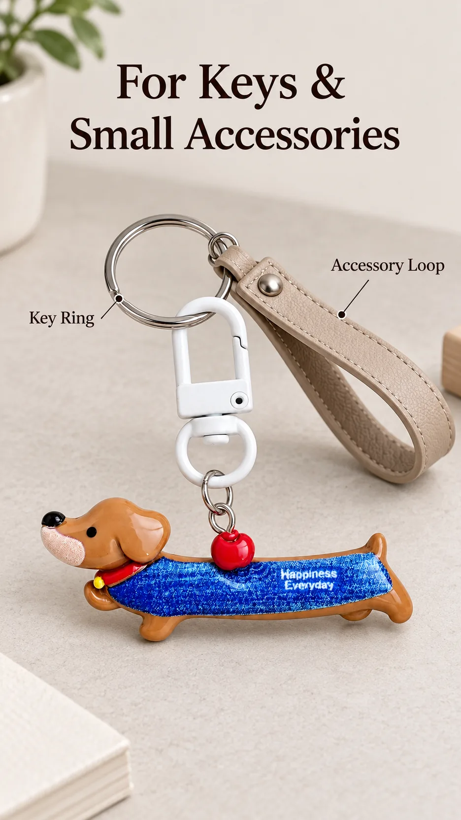 The Korean-style salami pup with the idea of a little cat and pup pup bag with the key buttons on his hair. product detail 7