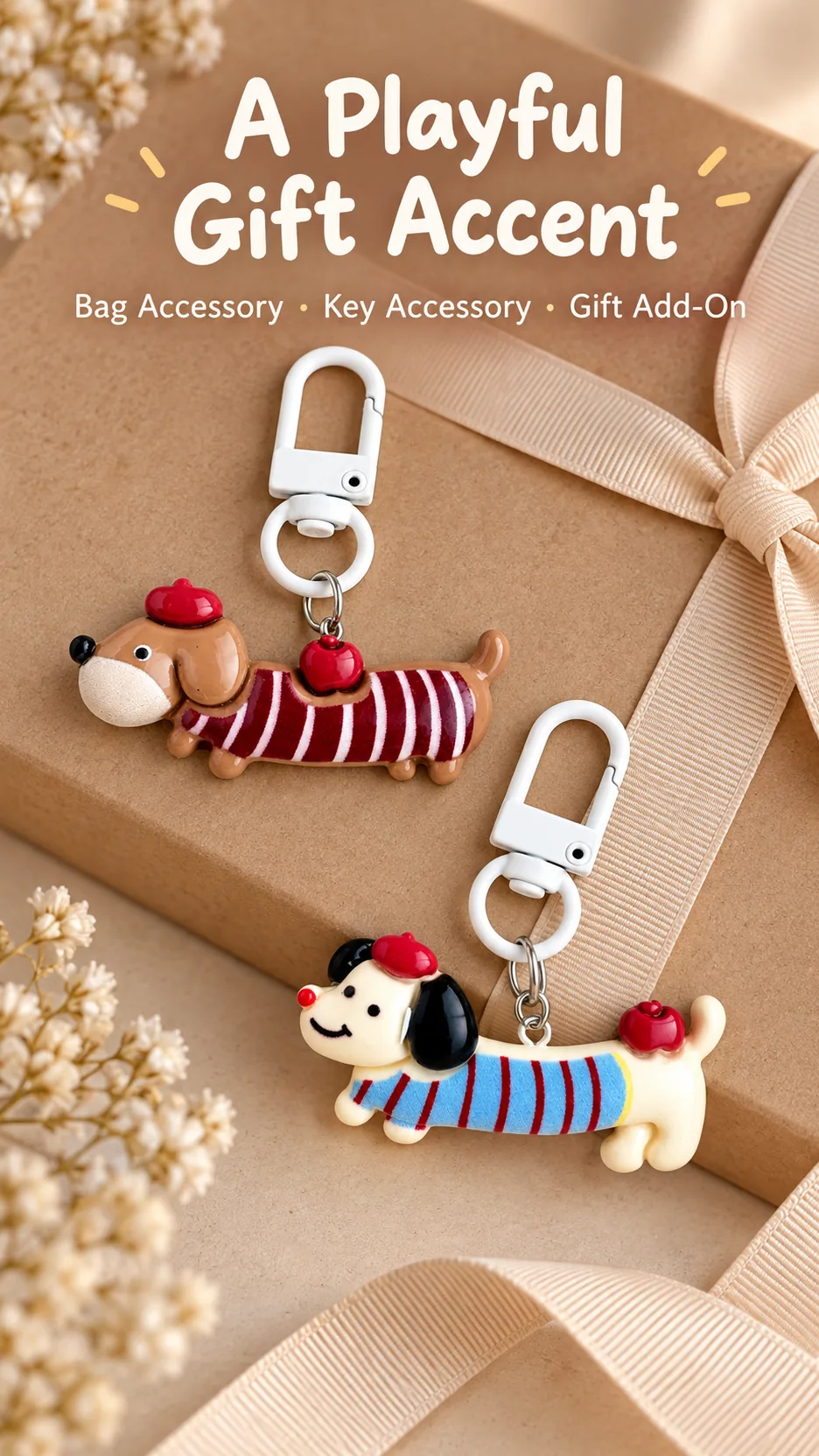 The Korean-style salami pup with the idea of a little cat and pup pup bag with the key buttons on his hair. product detail 8