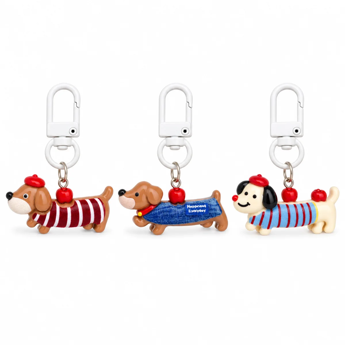 The Korean-style salami pup with the idea of a little cat and pup pup bag with the key buttons on his hair.