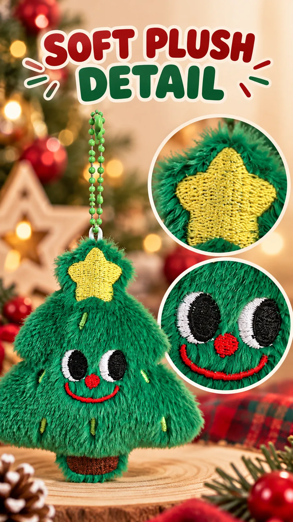 Christmas Plush Keychains and Backpack Charms product detail 2