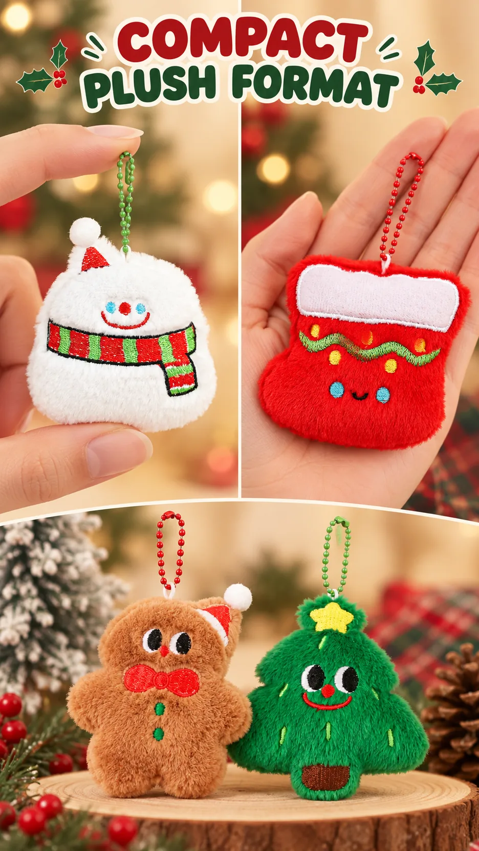 Christmas Plush Keychains and Backpack Charms product detail 5