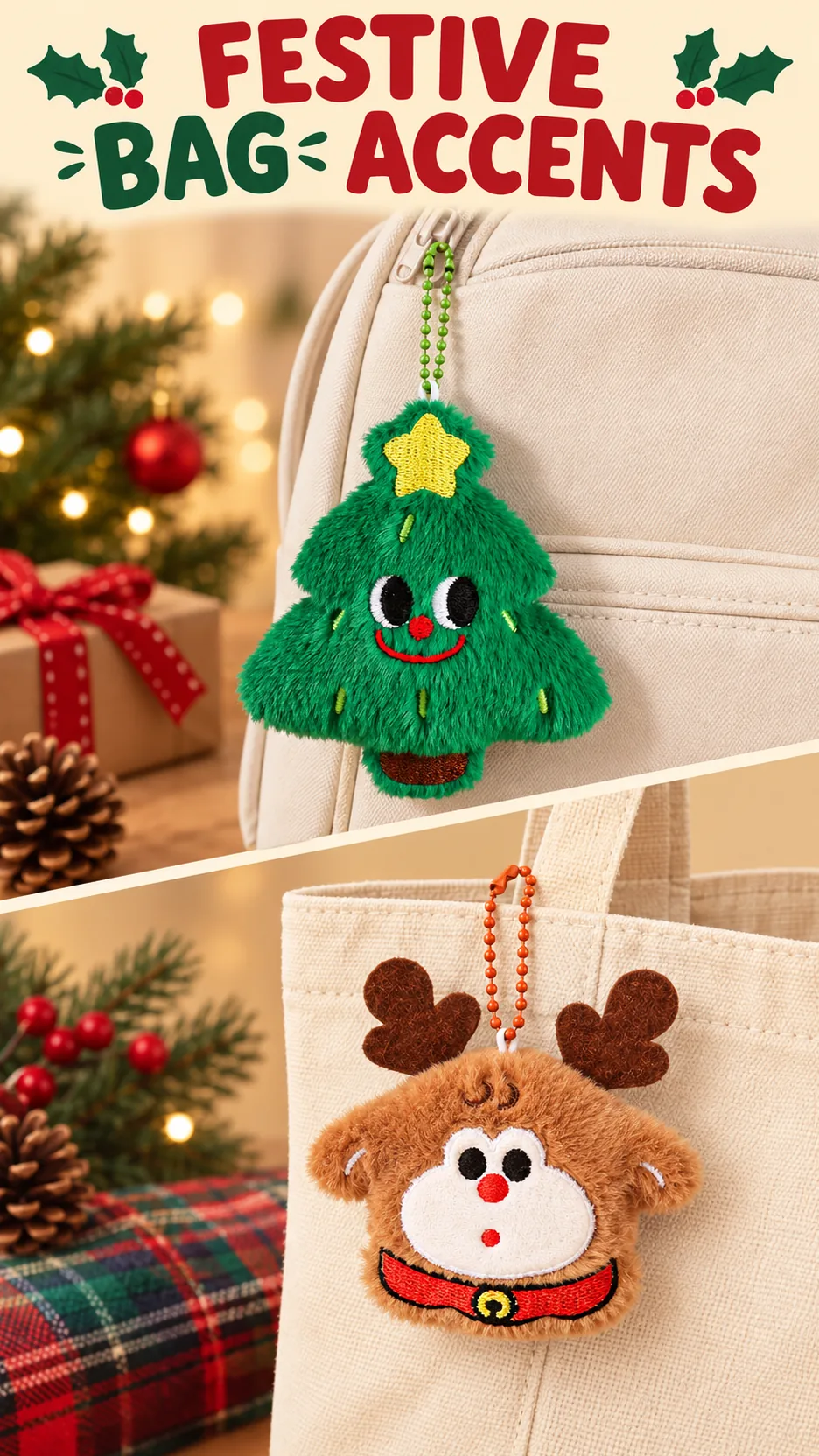 Christmas Plush Keychains and Backpack Charms product detail 6