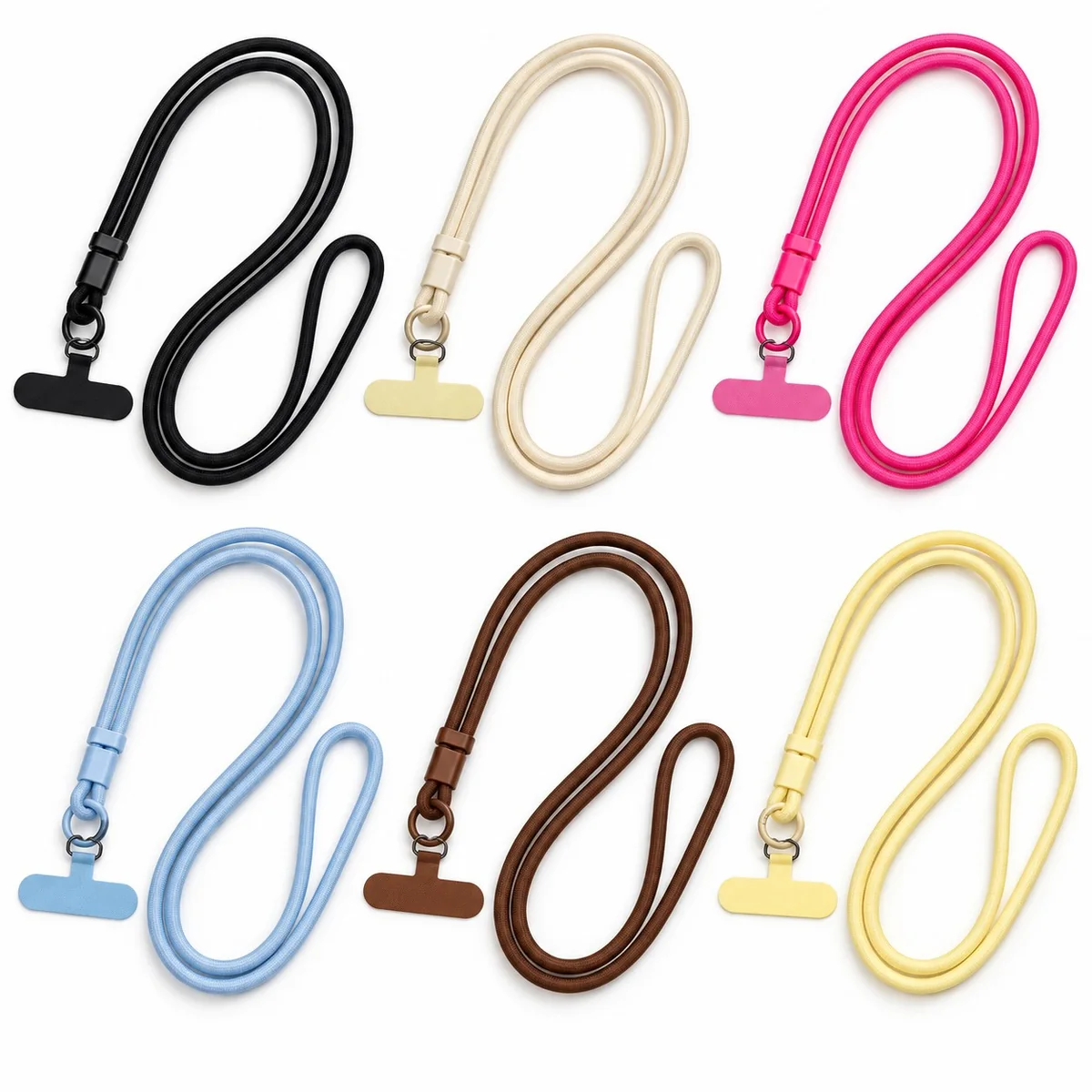 Adjustable Two-Way Nylon Phone Lanyard Crossbody Neck Strap with T-Shape Insert