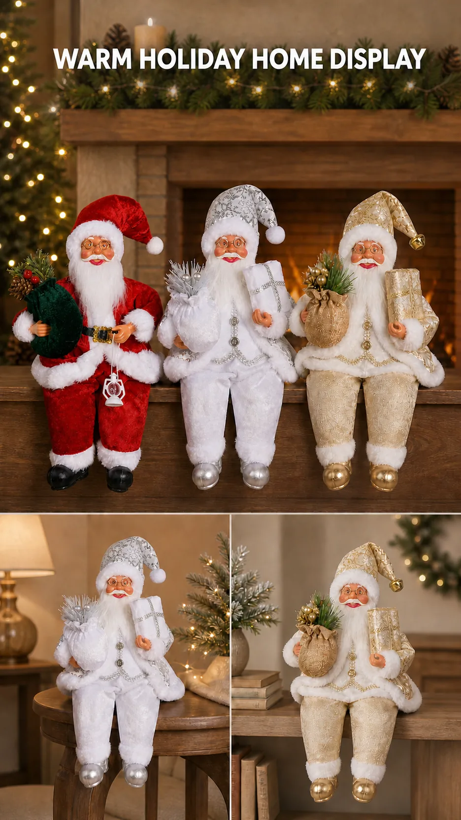 12-Inch Sitting Santa Figurines product detail 6