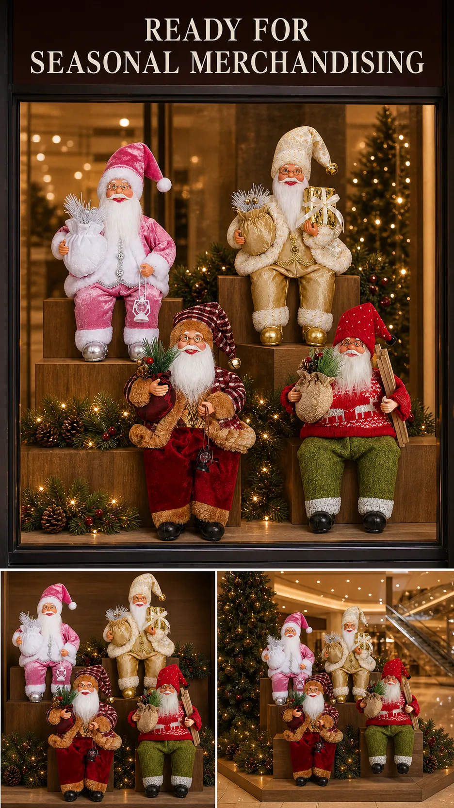 12-Inch Sitting Santa Figurines product detail 7