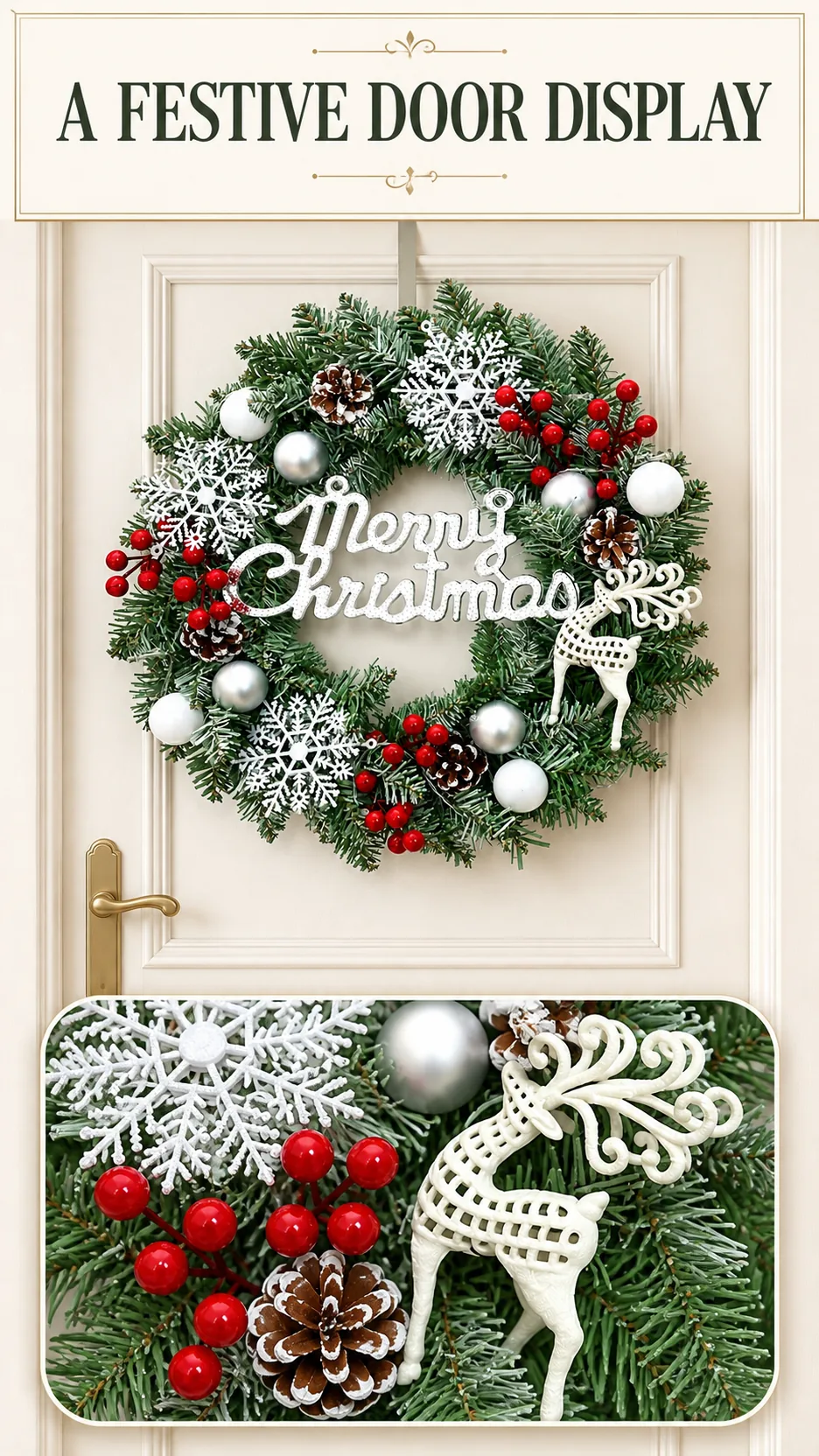 Pinecone PVC Christmas Wreaths product detail 6