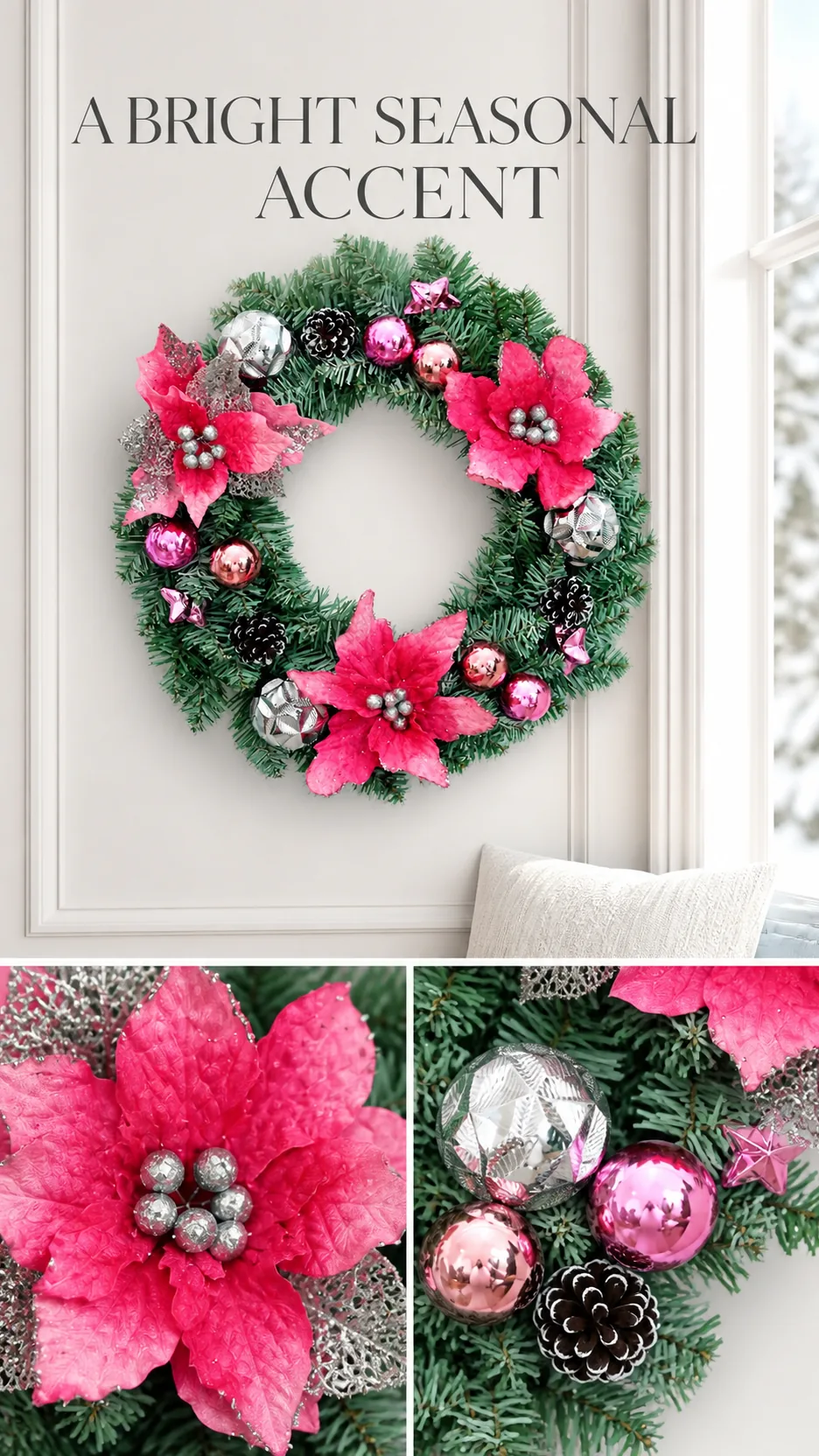 Pinecone PVC Christmas Wreaths product detail 7