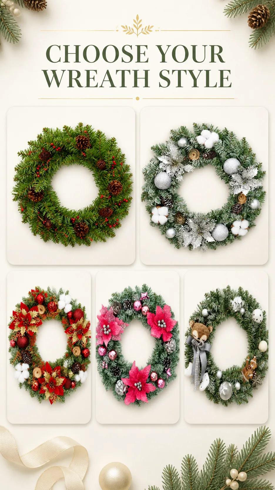 Pinecone PVC Christmas Wreaths product detail 8