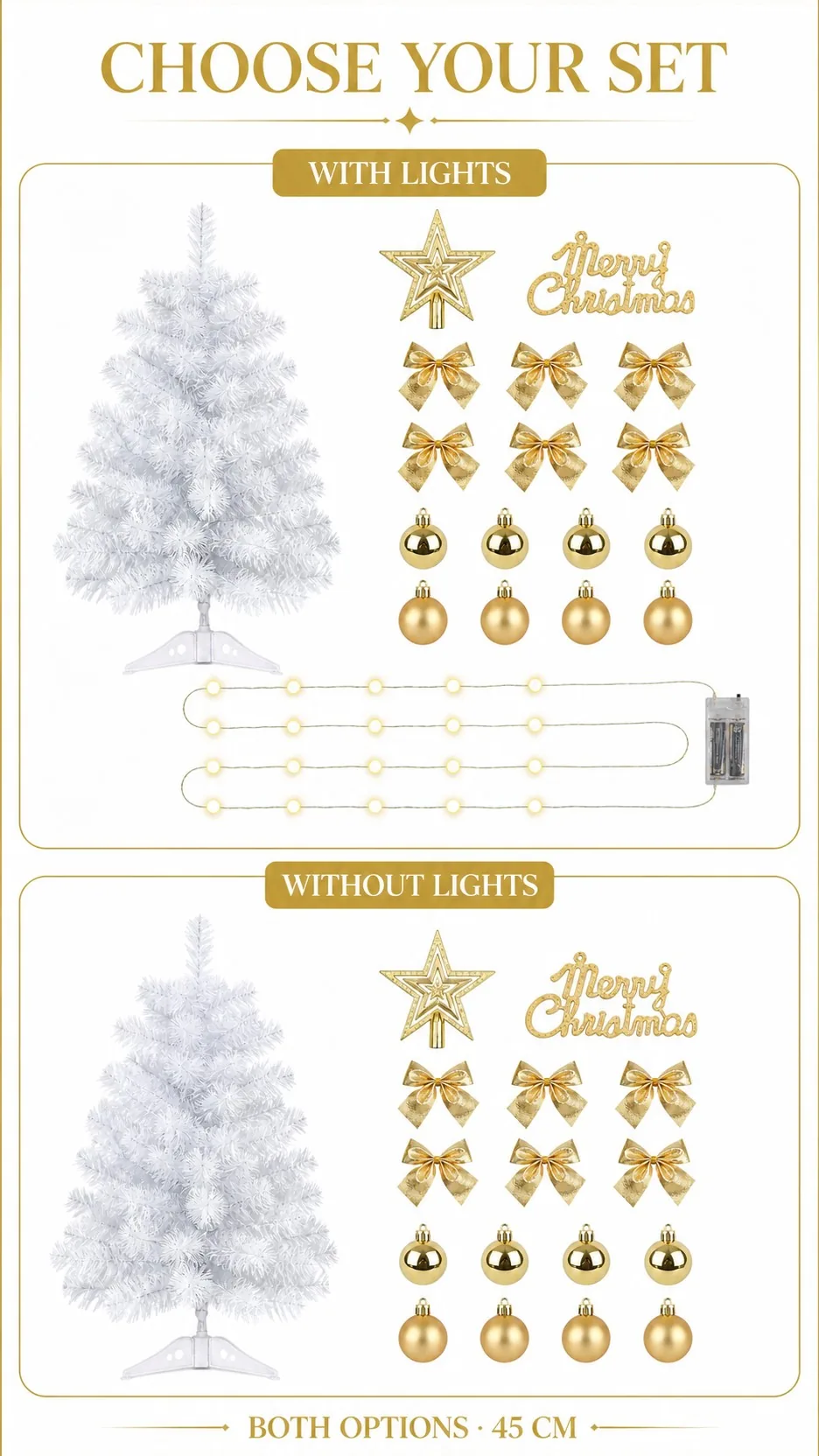 White Mini Tabletop Christmas Tree product detail 8