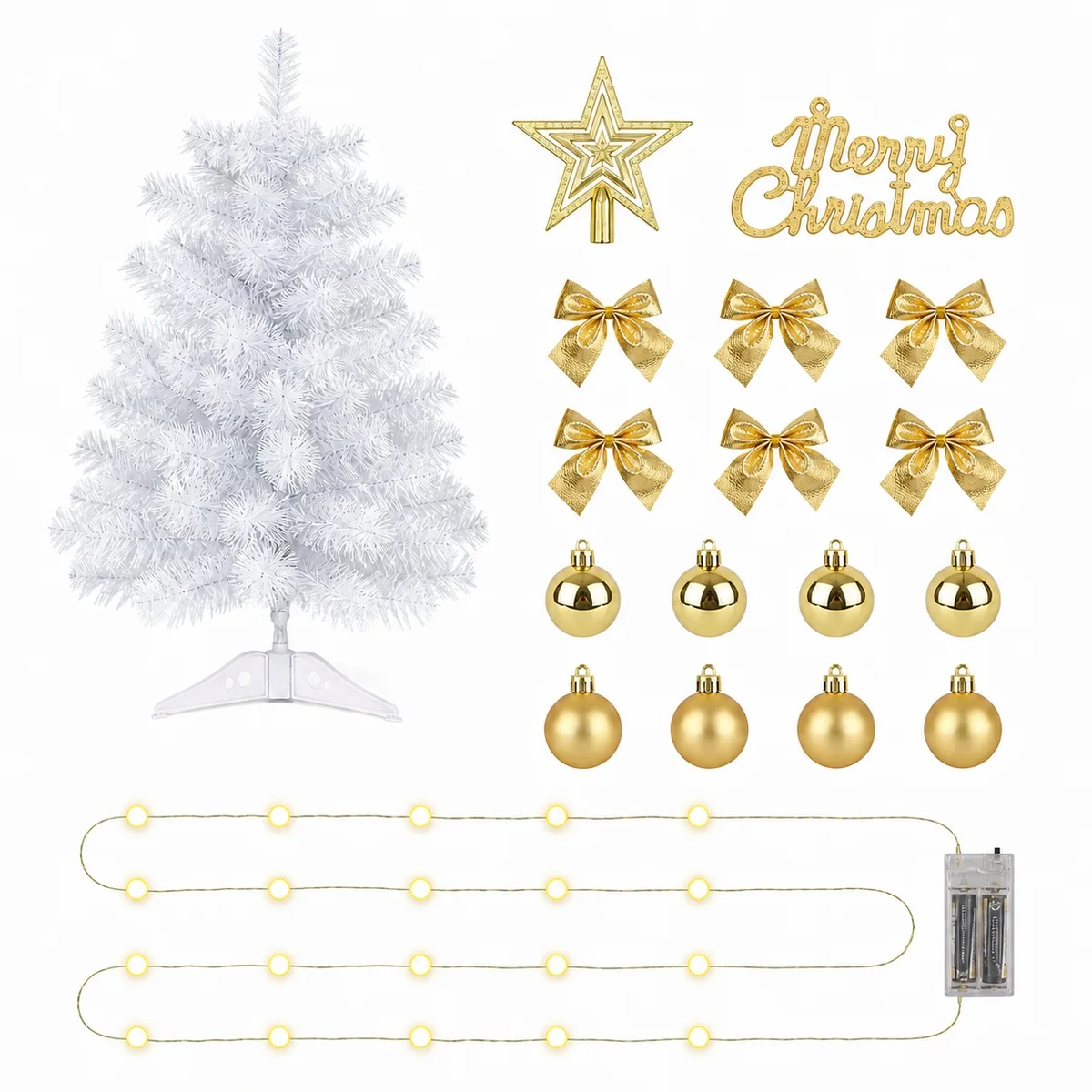 White Mini Tabletop Christmas Tree