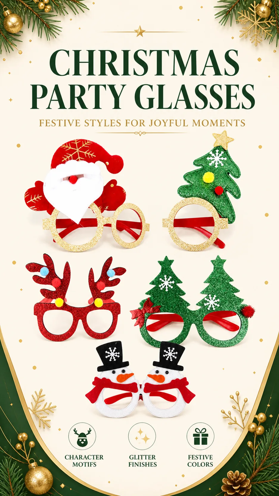 Christmas Party Novelty Glasses product detail 1