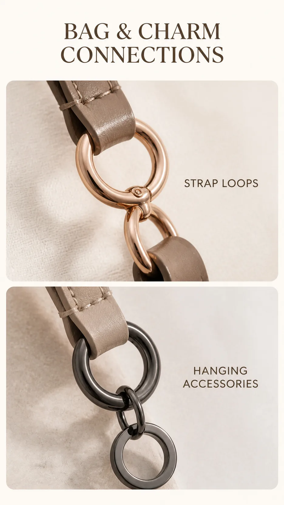Zinc Alloy Spring Gate Round Rings DIY Bag Accessories Metal Connector Keychain Hooks product detail 7