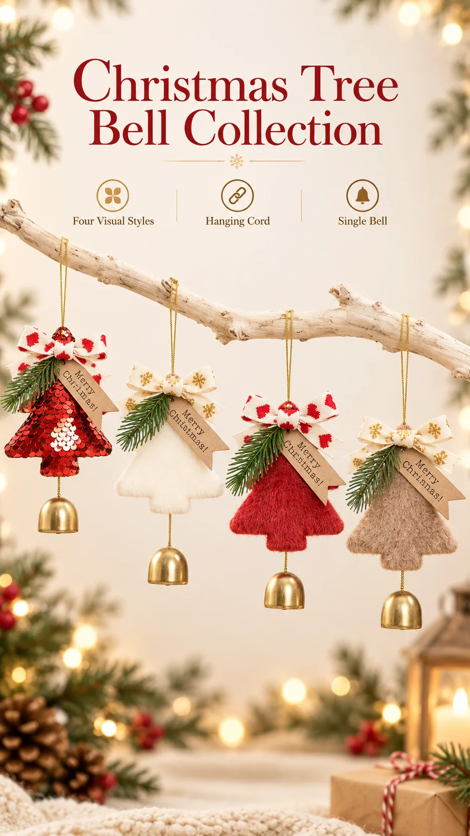A New Year's charring Christmas decoration doorbell and a Christmas car wind bell gift. product detail 1