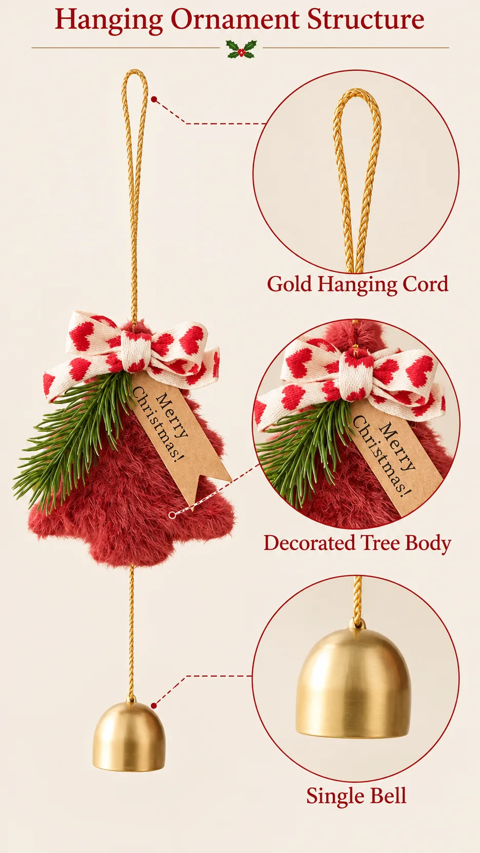A New Year's charring Christmas decoration doorbell and a Christmas car wind bell gift. product detail 3
