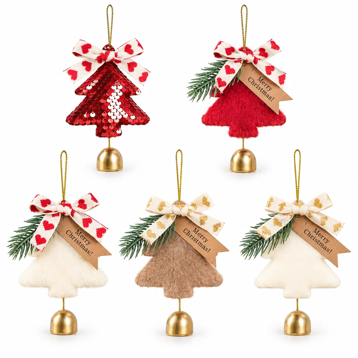 A New Year's charring Christmas decoration doorbell and a Christmas car wind bell gift.