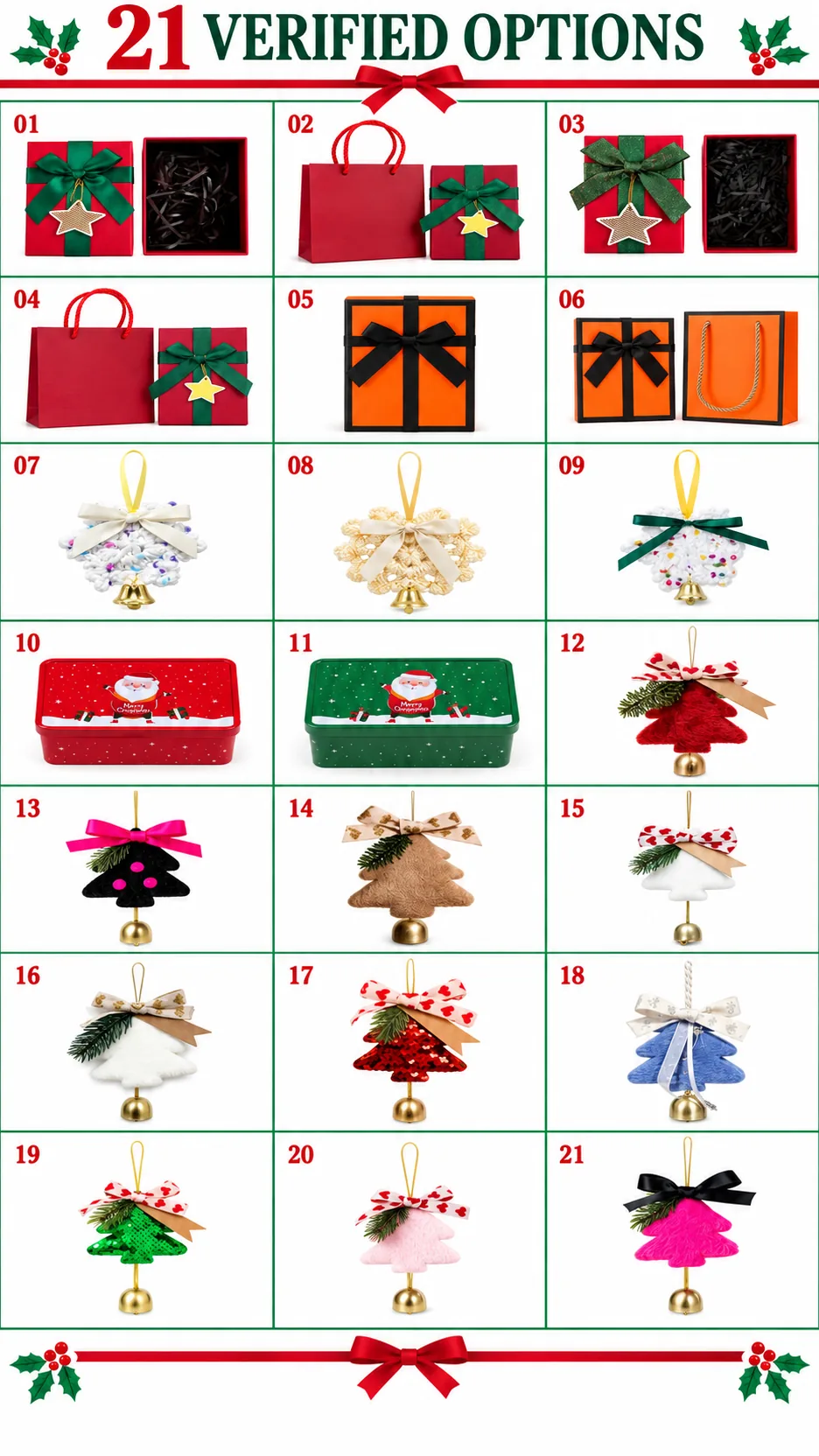 Christmas Plush Tree and Crochet Snowflake Hanging Ornaments with Bell product detail 5