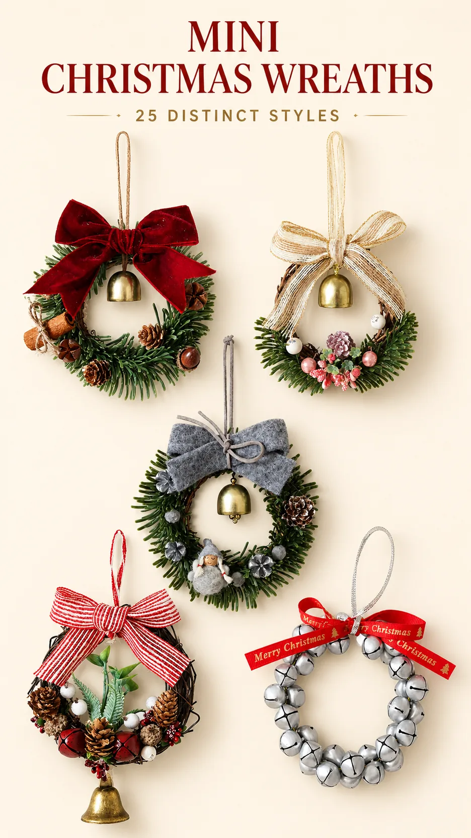 Mini Bell Wreath Door Decorations product detail 1