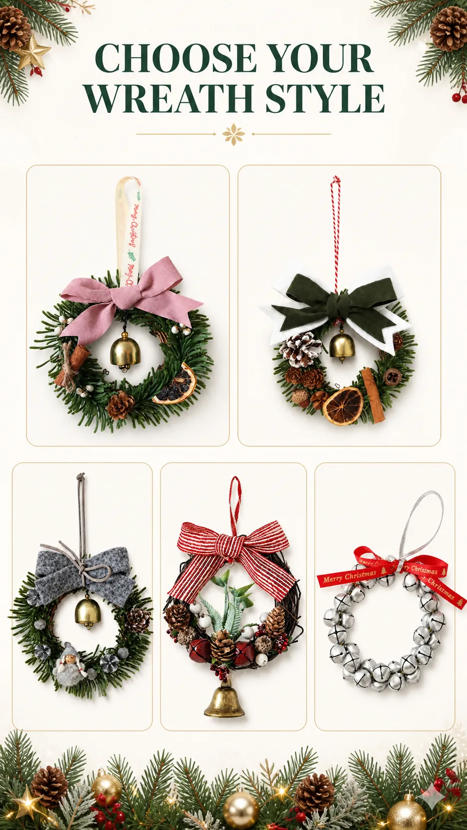 Mini Bell Wreath Door Decorations product detail 5