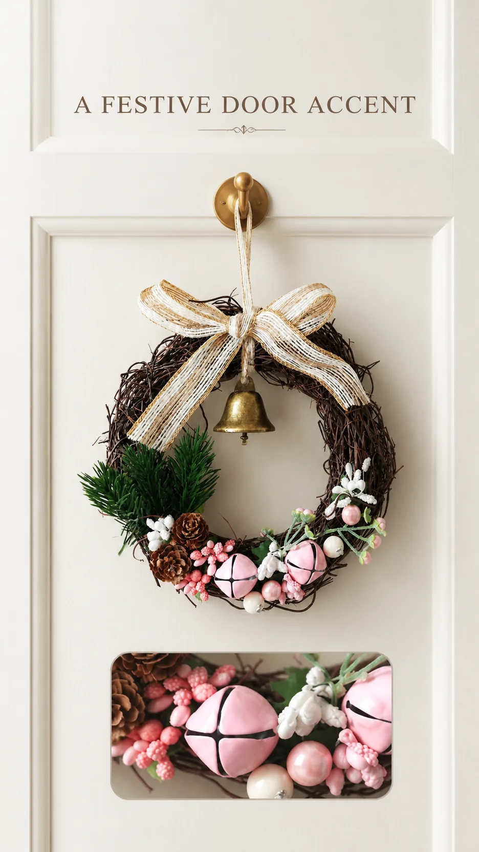 Mini Bell Wreath Door Decorations product detail 6