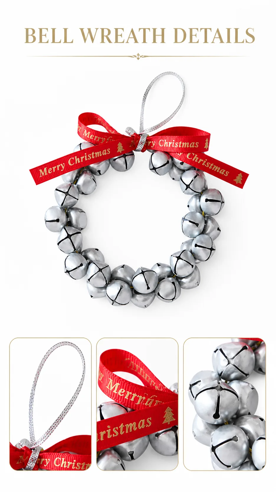 Mini Bell Wreath Door Decorations product detail 8