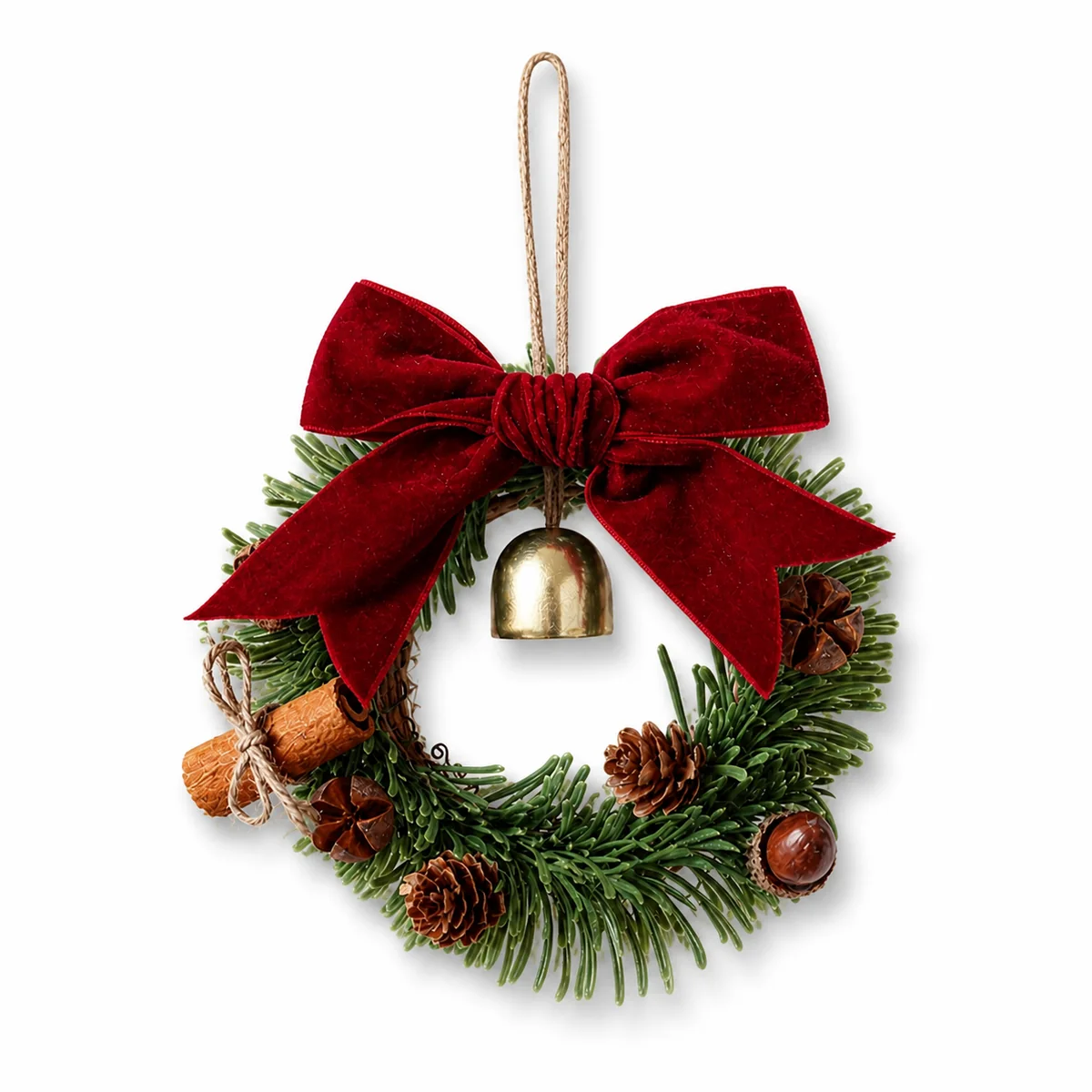 Mini Bell Wreath Door Decorations