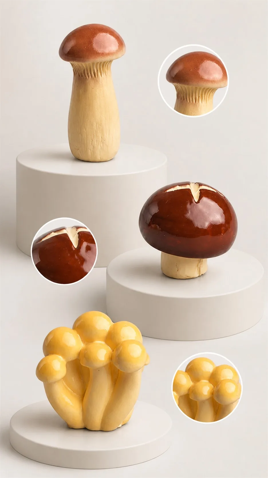 Mini Mushroom Desk Figurine Collection product detail 3