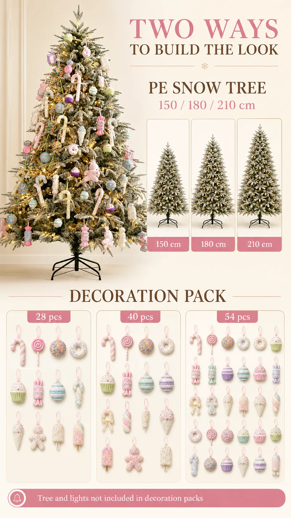 Snow-Flocked PE Christmas Tree with Lights product detail 5